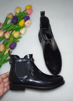 Гумові чоботи жіночі великий розмір черевики напівчоботи