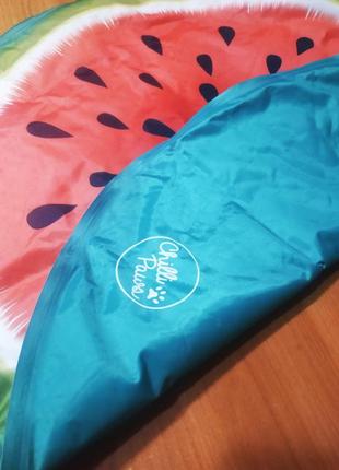Ексклюзив!!! охолоджуючий круглий килимок для котиків чи песиків  watermelon (арбуз) ø 60 см новий5 фото