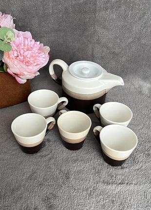 Набір чайний сервіз для кави чашки заварник