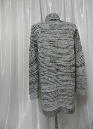 В'язаний светр туніка, сукня з горловиною розмір оверсайз 44-58 на розміри 44-48 буде як сукня мо6 фото