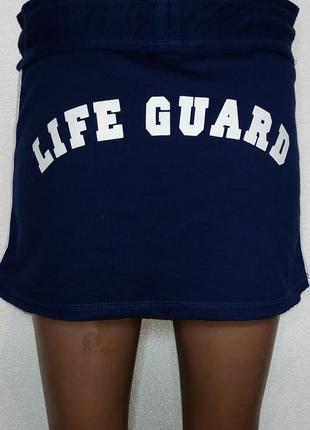 Синя міні спідниця з написом life guard