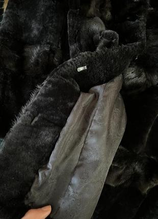 Шуба tazetta натуральный мех норки и мутона8 фото