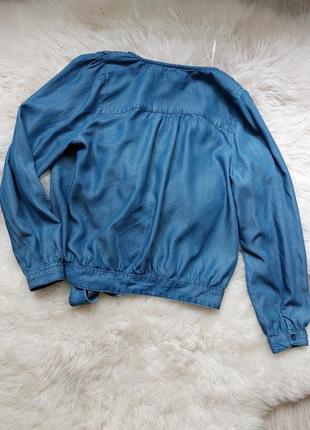 🍁💙🍁 стильний піджак на запах ,  із ліоцелу5 фото