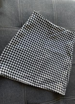 Спідниця трапеція у гусячу лапку