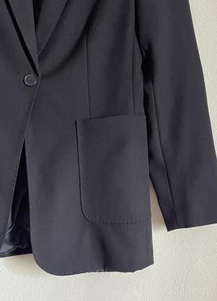 Эффектный черный пиджак блейзер mango8 фото