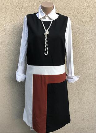 Сукня,сарафан,класичний,офісний,прямого крою,на підкладці,