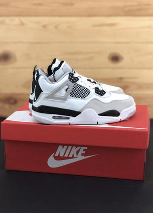 ❗️new❗️ кросівки чоловічі жіночі ⭐️air jordan 4 white/black