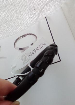 Каучуковый браслет с метал.вставками karpinski, элитная бижутерия, бесплатная доставка4 фото