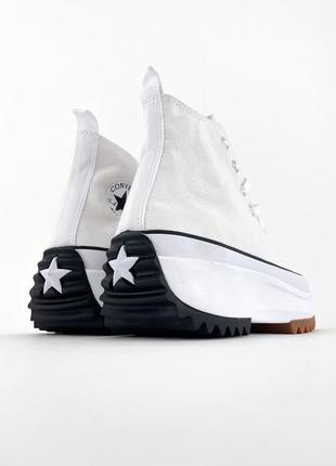 Converse run star hike hi white black gum.5 фото