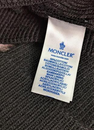 Мужская чёрная шапка moncler чоловіча чорна шапка moncler5 фото