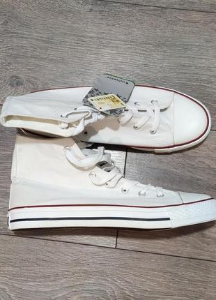 Converse haute blanche femme sale