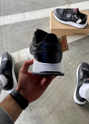 Мужские кроссовки reebok classic legacy black white5 фото