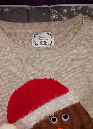 Свитер в новогоднем стиле,свитер с новогодним принтом3 фото