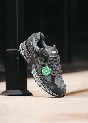 New balance 2002 r black кросівки чоловічі чорні нью баланс, мужские кроссовки2 фото