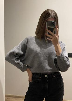 Кофта сіра, светр, джемпер жіночий1 фото