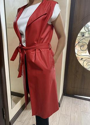 Кардиган з екошкіри