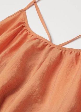 Шикарний літній сарафан плаття оверсайз h&m, персиковий сарафан на тонких бретелях, плаття h&m5 фото