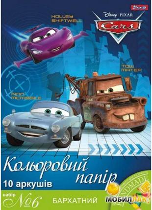 Набор цветной бумаги бархатной 10 цветов 1 вересняа4 10л/10цв . в лоте 11 фото