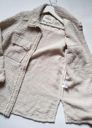 Шикарный женский пиджак-рубашка levate room, удлиненная твидовая рубашка с карманами9 фото