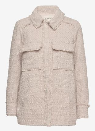 Шикарный женский пиджак-рубашка levate room, удлиненная твидовая рубашка с карманами2 фото