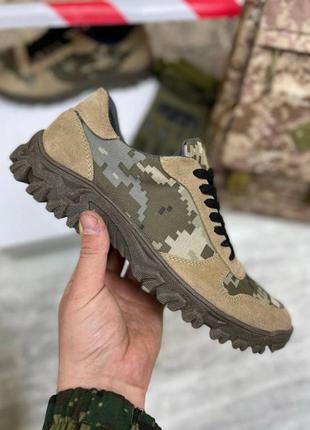 Тактичні військові кросівки піксель/хакі6 фото