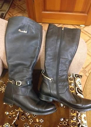 Демисезонные кожаные сапоги italy design lavorazione artigianale