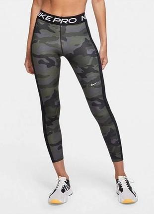 Легінси nike w np tight 7/8 pp2 camo, оригінал