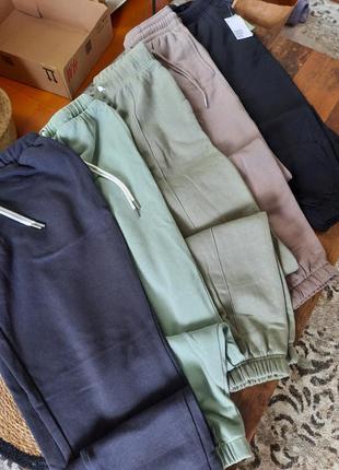 Якісні джогери / штани коричневі, хакі, темно-сірі h&m1 фото