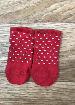 Носки носочки красные белые на девочку 2 года