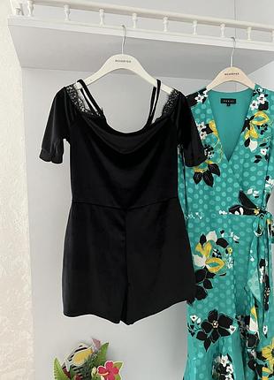 Бархатный комбинезон ромпер boohoo