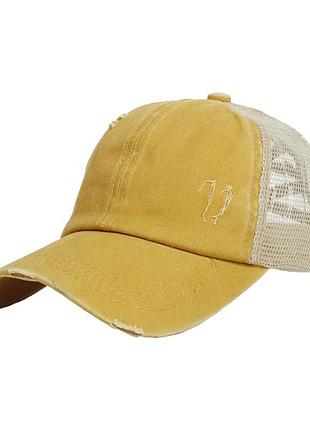 Стильна х/б кепка з вирізом під хвіст, кепка бейсболка під високий хвіст