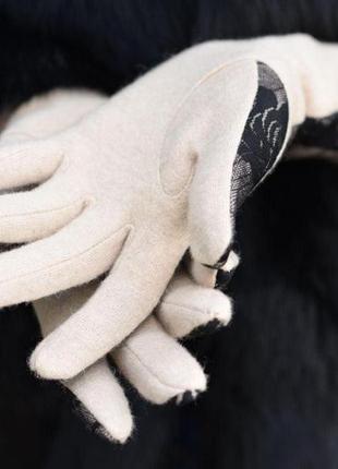 Жіночі кашемірові довгі перчатки2 фото