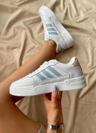Жіночі кросівки adidas dass-ler white blue женские кроссовки адидас