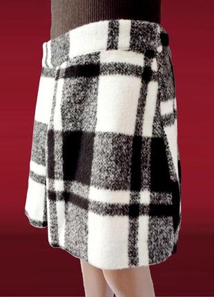 Стильная, модная, теплая юбка asos в клетку. размер uk12/eur40 (м/l).4 фото