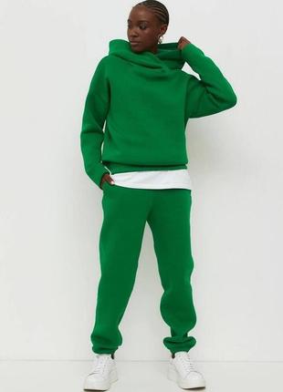 Зелений костюм із трьхнитки на флісі2 фото