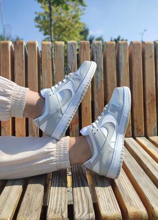 Женские бело-серые кроссовки nike sb dunk жіночі біло-сірі кросівки nike sb dunk