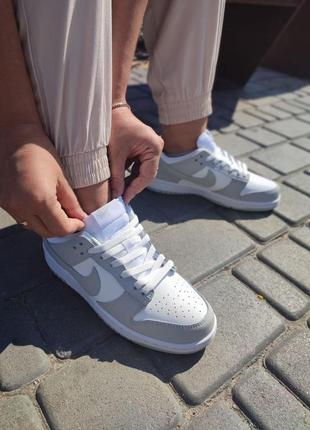 Женские бело-серые кроссовки nike sb dunk жіночі біло-сірі кросівки nike sb dunk2 фото