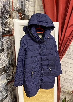 Синее пальтишко zara, 122-128см