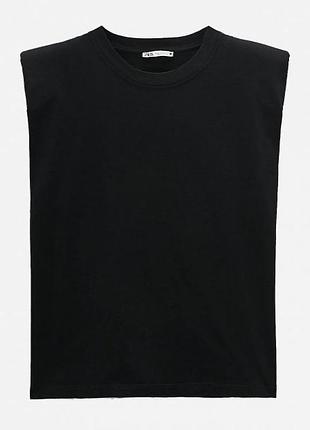 Футболка без рукава чорна zara s-m oversize2 фото