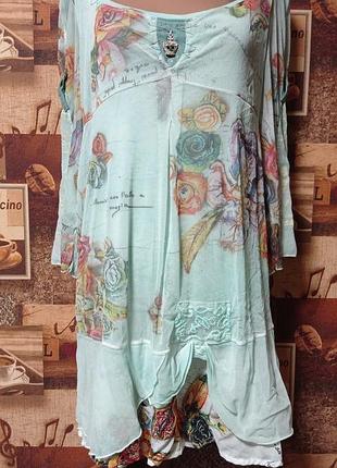 Брендова блуза туніка elisa cavaletti,p.m,італія