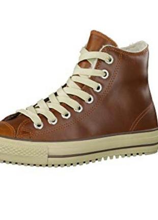 Кожаные высокие кеды кроссовки конверс 35 converse 22 см унисекс all star