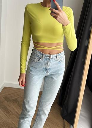Базова неоново салатова кофта/ кофта в стилі jacquemus