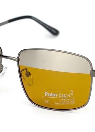 Окуляри для водіїв антифара металеві polar eagle 20509 поляризація polaroid