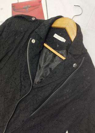 Курточка косуха кружевная черная куртка2 фото