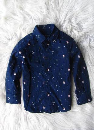 Якісна сорочка сорочка з довгим рукавом c&a новорічна новий рік