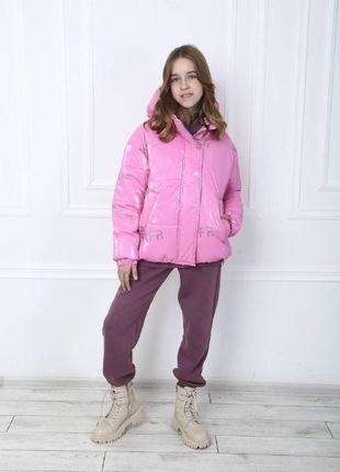 Яркая подростковая демисезонная /весенняя куртка для девочки. премиум качество!5 фото