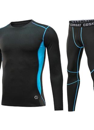 Термобелье для мужчин thermal underwear cd-sk black/blue reflective adult (3179)