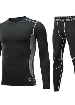 Термобілизна для чоловіків thermal underwear cd black/gray reflective adult (3182)