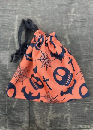 Сумка 20*23 см, мешочек сумочка для сладостей, хэллоуин, тыква, мышки2 фото