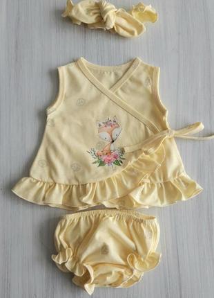 Комплект літній (туніка, трусики і пов'язка) тм happy tot